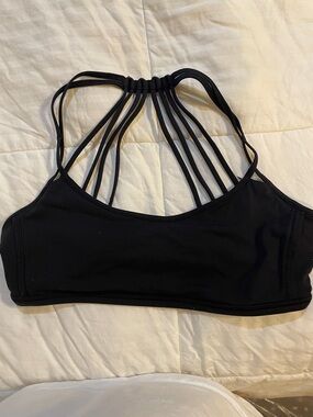 lululemon athletica Black Strappy Back Sports Bra